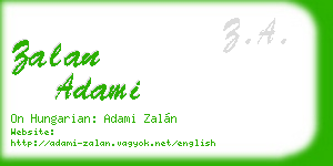 zalan adami business card